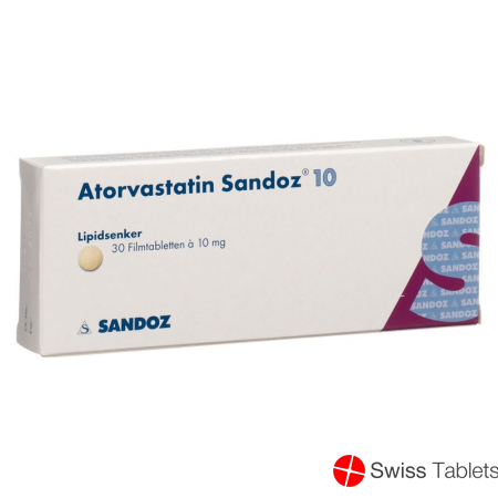 Atorvastatin Sandoz Filmtabletten 10mg 30 Stück buy online Atorvastatin Sandoz Filmtabletten 10mg 30 Stück buy online
