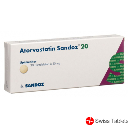 Atorvastatin Sandoz Filmtabletten 20mg 30 Stück buy online Atorvastatin Sandoz Filmtabletten 20mg 30 Stück buy online