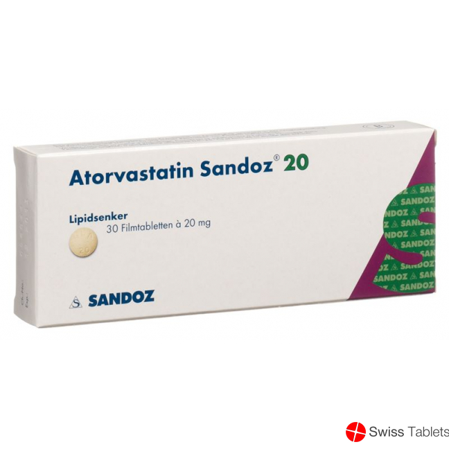 Atorvastatin Sandoz Filmtabletten 20mg 30 Stück buy online Atorvastatin Sandoz Filmtabletten 20mg 30 Stück buy online