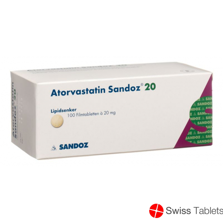 Atorvastatin Sandoz Filmtabletten 20mg 100 Stück buy online Atorvastatin Sandoz Filmtabletten 20mg 100 Stück buy online