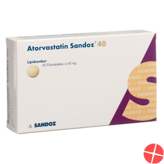 Atorvastatin Sandoz Filmtabletten 40mg 30 Stück