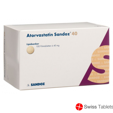 Atorvastatin Sandoz Filmtabletten 40mg 100 Stück buy online Atorvastatin Sandoz Filmtabletten 40mg 100 Stück buy online