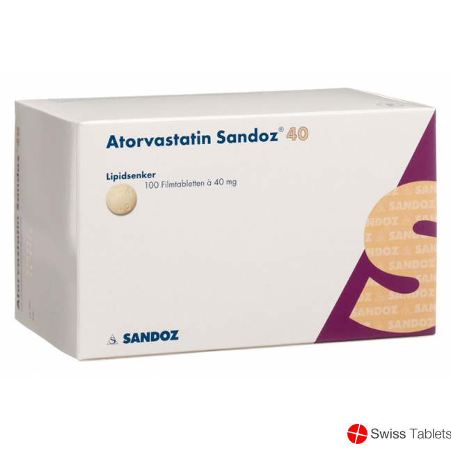 Atorvastatin Sandoz Filmtabletten 40mg 100 Stück buy online Atorvastatin Sandoz Filmtabletten 40mg 100 Stück buy online