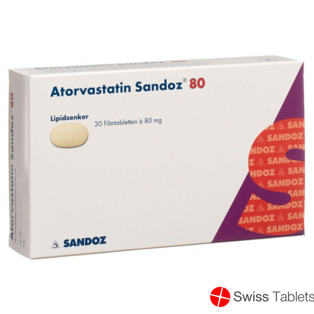 Atorvastatin Sandoz Filmtabletten 80mg 30 Stück buy online Atorvastatin Sandoz Filmtabletten 80mg 30 Stück buy online