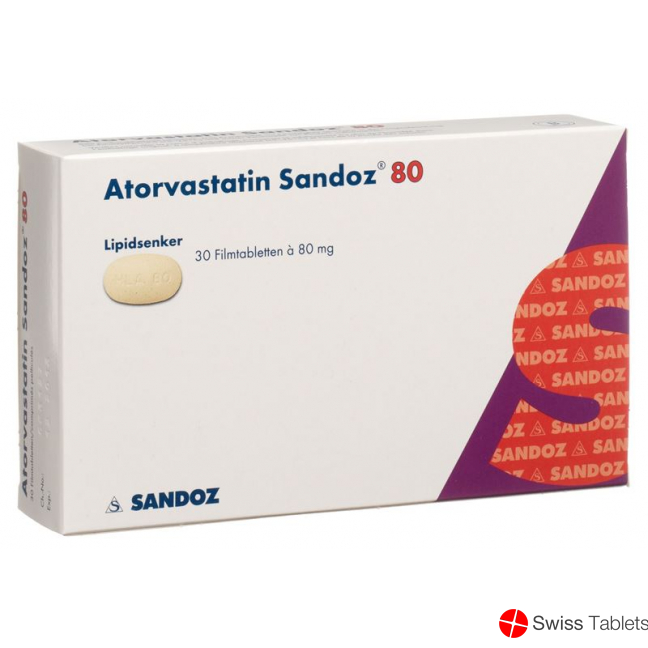 Atorvastatin Sandoz Filmtabletten 80mg 30 Stück buy online Atorvastatin Sandoz Filmtabletten 80mg 30 Stück buy online