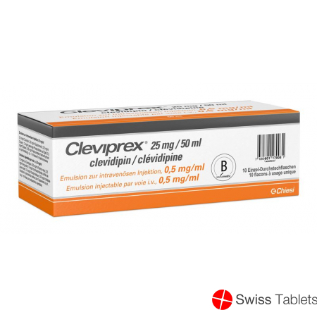 Cleviprex Injektion Emulsion 0.5mg/ml 10 Durchstechflaschen 50ml buy online