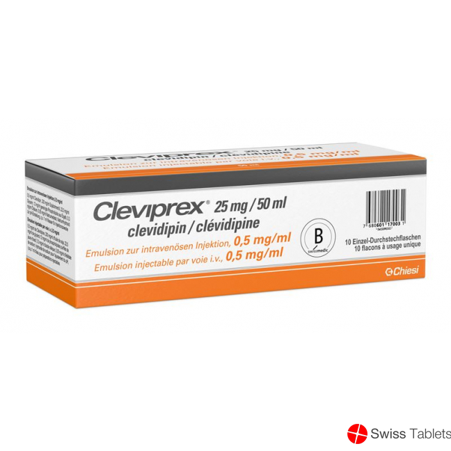 Cleviprex Injektion Emulsion 0.5mg/ml 10 Durchstechflaschen 50ml buy online