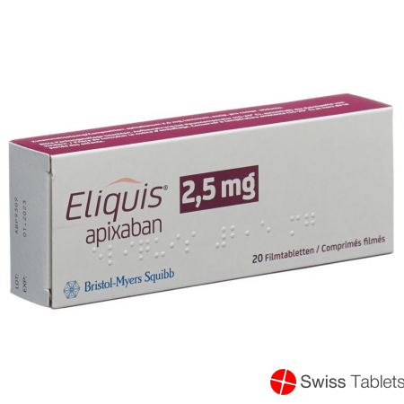 Eliquis Filmtabletten 2.5mg 20 Stück buy online