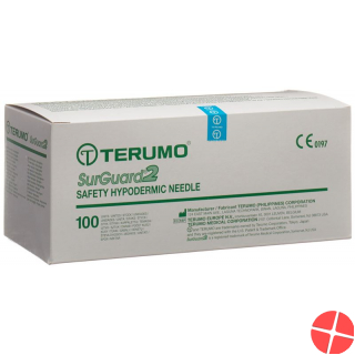Terumo SurGuard2 Sicherheits-Einmalkanülen 18g 1.2x25mm Rosa 100 Stück