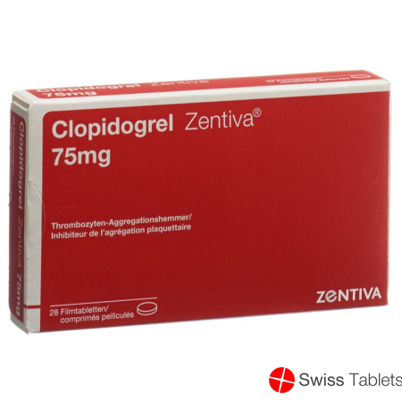 Clopidogrel Zentiva Filmtabletten 75mg 28 Stück buy online