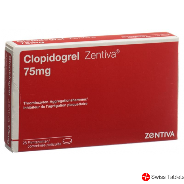 Clopidogrel Zentiva Filmtabletten 75mg 28 Stück buy online