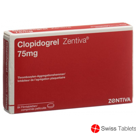 Clopidogrel Zentiva Filmtabletten 75mg 84 Stück buy online