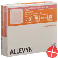 Allevyn Gentle Border Lite Wundverband 7.5x7.5cm 10 Stück