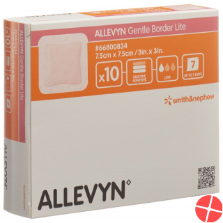 Allevyn Gentle Border Lite Wundverband 7.5x7.5cm 10 Stück