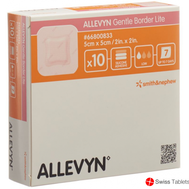 Allevyn Gentle Border Lite Wundverband 5x5cm 10 Stück buy online