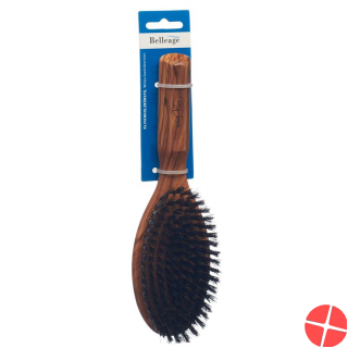 Belleage Olive Wood Brush Oval