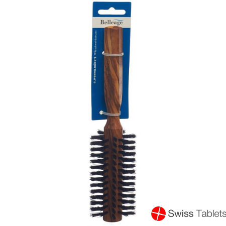 Belleage Round Olive Wood Brush buy online