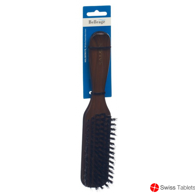 Belleage Wooden Brush Dark Narrow Long buy online