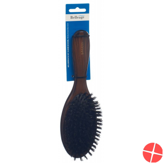 Belleage Wooden Brush Rubber Head Dark Oval