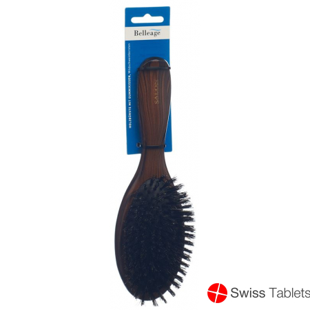 Belleage Wooden Brush Rubber Head Dark Oval buy online