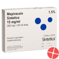 Mepivacain Sintetica Injektionslösung 1.5% 5 Ampullen 20ml