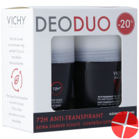 Vichy DeoDuo Homme Anti-Transpirant 72H Extra Strong Protection Roll-On 2x 50ml