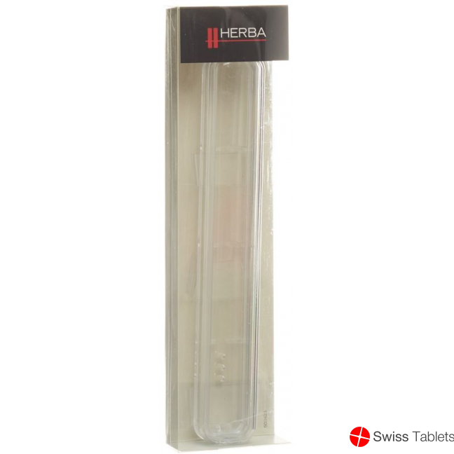Herba Zahnbürstenköcher Transparent M Silberrand buy online
