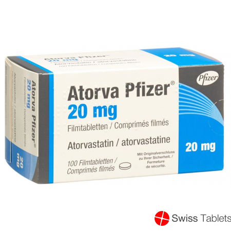 Atorva Pfizer Filmtabletten 20mg 100 Stück buy online