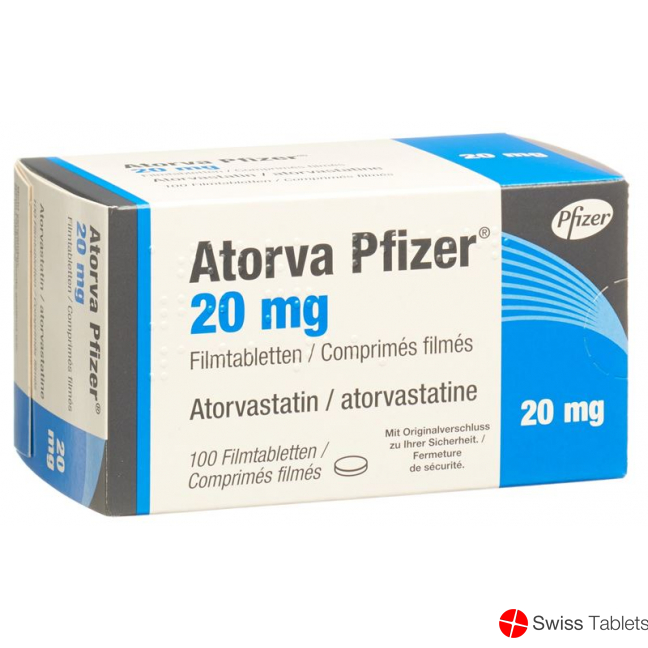 Atorva Pfizer Filmtabletten 20mg 100 Stück buy online