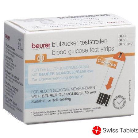 Beurer Teststreifen F Gl44+gl50 Mmol/l 2x 25 Stück buy online