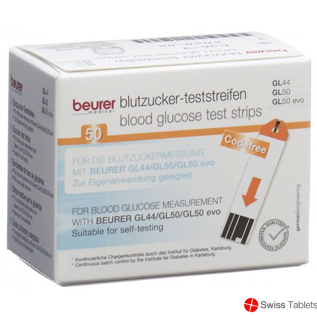Beurer Teststreifen F Gl44+gl50 Mmol/l 2x 25 Stück buy online