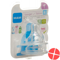 MAM Ersatzsauger Flasche Tropffrei 4+ Monate 2 Stück