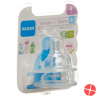 MAM Ersatzsauger Flasche Tropffrei 4+ Monate 2 Stück