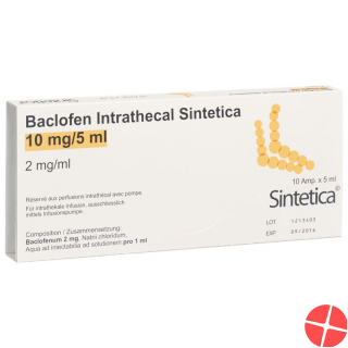 Baclofen Intrathecal Sint 10mg/5ml 10 Ampullen 5ml