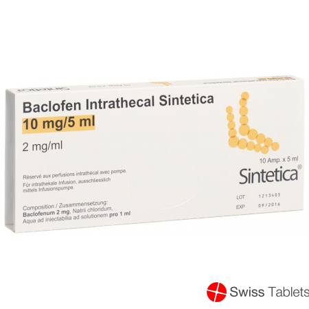 Baclofen Intrathecal Sint 10mg/5ml 10 Ampullen 5ml buy online