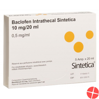 Baclofen Intrathecal Sint 10mg/20ml 5 Ampullen 20ml