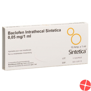 Baclofen Intrathecal Sint 0.05mg/1ml 10 Ampullen 1ml
