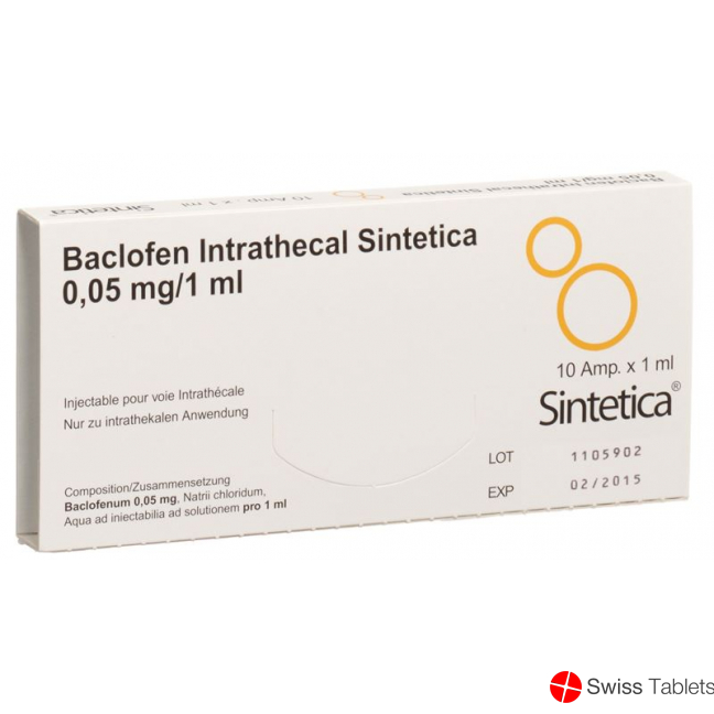 Baclofen Intrathecal Sint 0.05mg/1ml 10 Ampullen 1ml buy online