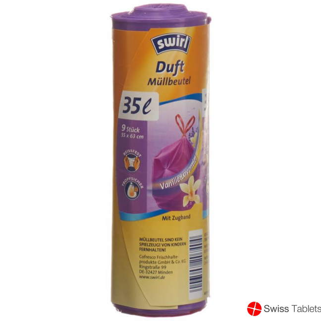 Swirl Duft-Müllbeutel 35L mit Zugband 9 Stück buy online