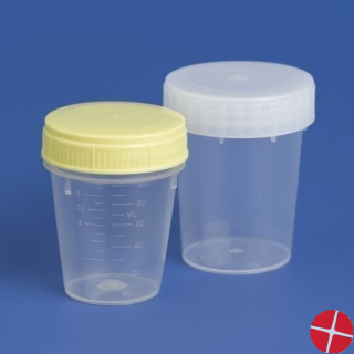 Semadeni Proben-Becher Pp 120ml Deck Gelb 100 Stück