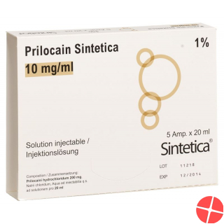 Prilocaine Sintetica Injektionslösung 1% 5 Ampullen 20ml