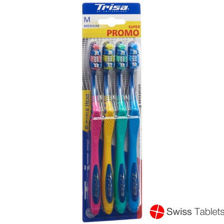 Trisa Flexible Head Toothbrush Quattro Medium buy online