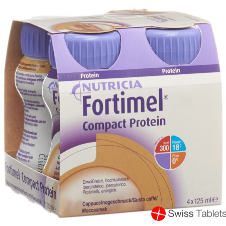 Fortimel Compact Protein Cappuccino 4x 125ml buy online