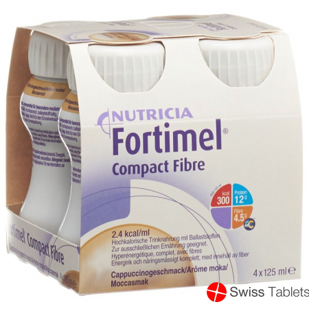 Fortimel Compact Fibre Cappuccino 4x 125ml buy online