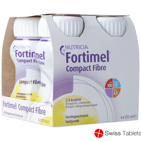 Fortimel Compact Fibre Vanille 4x 125ml buy online