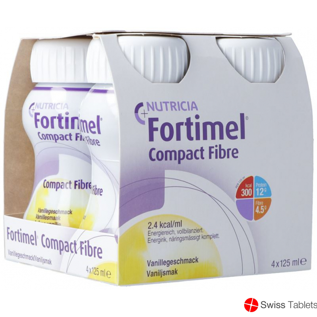 Fortimel Compact Fibre Vanille 4x 125ml buy online