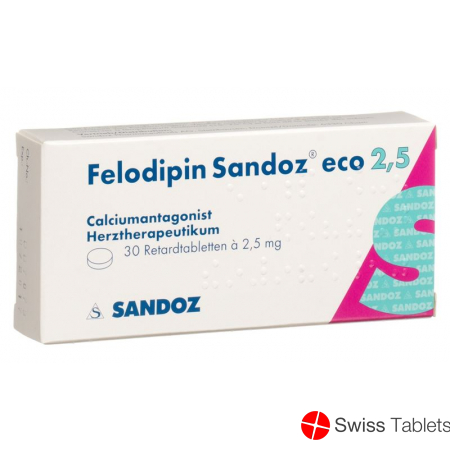Felodipin Sandoz Eco Retard Tabletten 2.5mg 30 Stück buy online