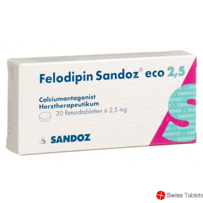 Felodipin Sandoz Eco Retard Tabletten 2.5mg 30 Stück buy online