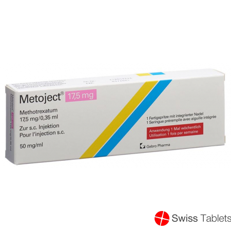 Metoject Injektionslösung 17.5mg/0.35ml Fertigspritze 0.35ml buy online Metoject Injektionslösung 17.5mg/0.35ml Fertigspritze 0.35ml buy online