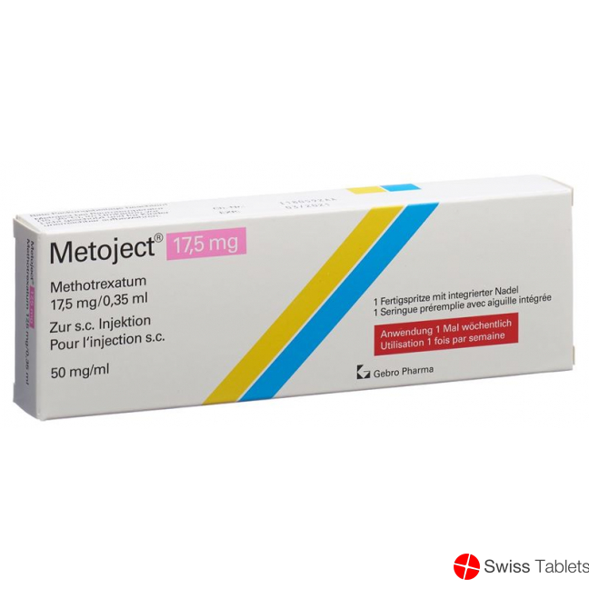 Metoject Injektionslösung 17.5mg/0.35ml Fertigspritze 0.35ml buy online Metoject Injektionslösung 17.5mg/0.35ml Fertigspritze 0.35ml buy online